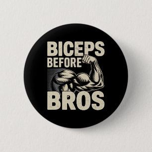 Motivierend Funny Gym Spaß Biceps Gains Biceps B Button