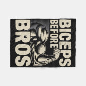 Motivierend Funny Gym Spaß Biceps Gains Biceps B Fleecedecke (Vorderseite (Horizontal))