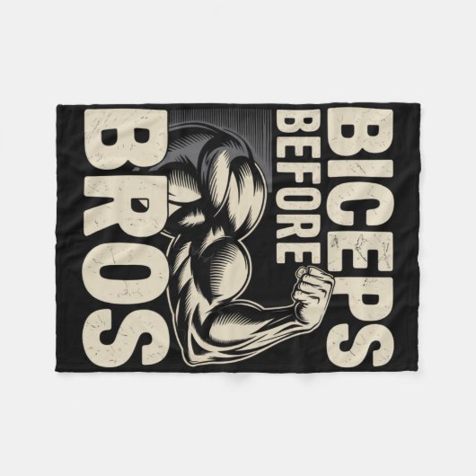 Motivierend Funny Gym Spaß Biceps Gains Biceps B Fleecedecke (Vorderseite (Horizontal))