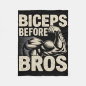 Motivierend Funny Gym Spaß Biceps Gains Biceps B Fleecedecke (Vorderseite)