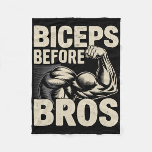 Motivierend Funny Gym Spaß Biceps Gains Biceps B Fleecedecke