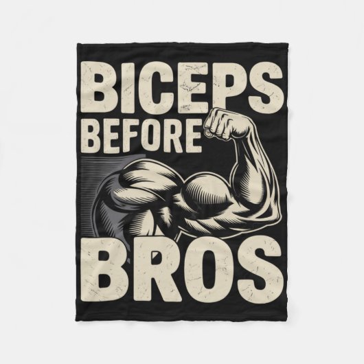 Motivierend Funny Gym Spaß Biceps Gains Biceps B Fleecedecke (Vorderseite)