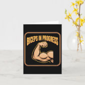 Motivierend Funny Gym Spaß Biceps Gains Biceps I Karte (Gelbe Blume)