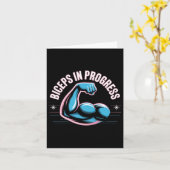 Motivierend Funny Gym Spaß Biceps Gains Biceps I Karte (Gelbe Blume)