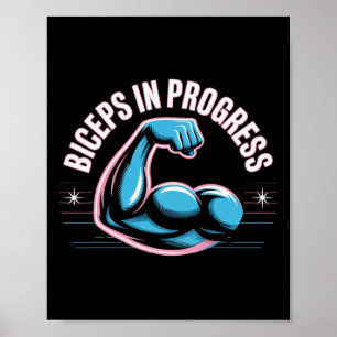 Motivierend Funny Gym Spaß Biceps Gains Biceps I Poster