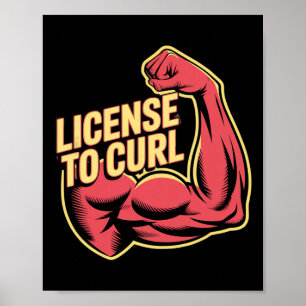 Motivierend Funny Gym Spaß Biceps - Lizenz Poster