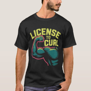 Motivierend Funny Gym Spaß Biceps - Lizenz T-Shirt