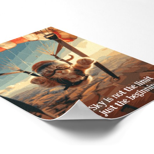 Motivierend Funny Inspiration Cat Poster (Ecke)