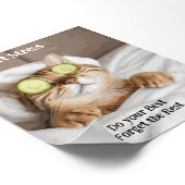 Motivierend Funny Inspiration Cat Poster (Ecke)