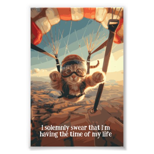 Motivierend Funny Inspiration Cat Poster (Vorne)