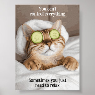 Motivierend Funny Inspiration Cat Poster