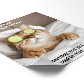 Motivierend Funny Inspiration Cat Poster (Ecke)