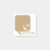 Motivierend Funny Kraft Sprechblase Anker Post-it Klebezettel (Vorderseite)