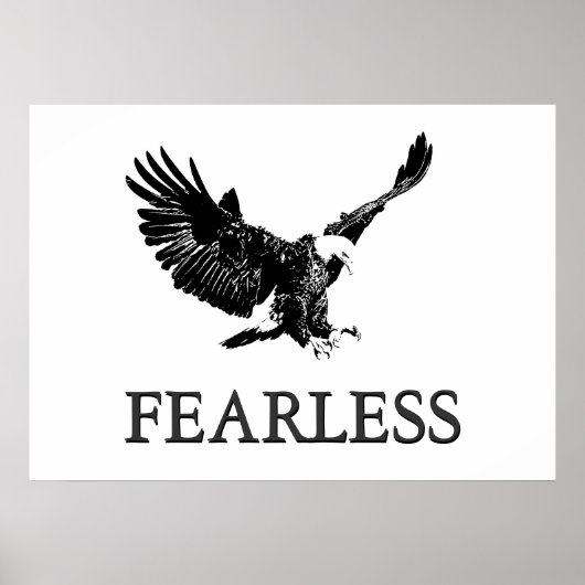 Motivierend Furchtloses Landing Eagle Poster (Vorne)