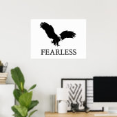 Motivierend Furchtloses Landing Eagle Poster (Heimbüro)