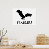 Motivierend Furchtloses Landing Eagle Poster (Küche)