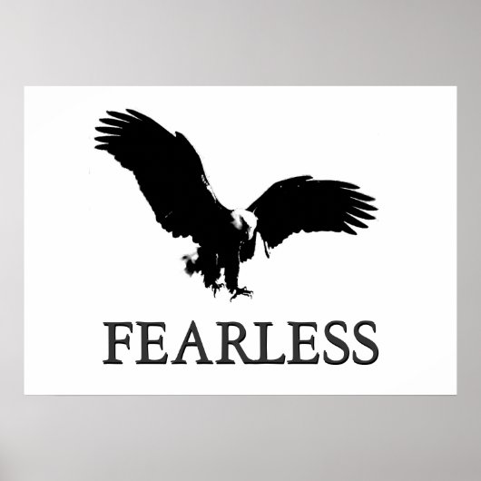 Motivierend Furchtloses Landing Eagle Poster (Vorne)