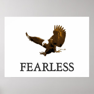 Motivierend Furchtloses Landing Eagle Poster