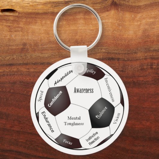 Motivierend Fußballspiel, Sportwörter Schlüsselanhänger (Vorderseite)