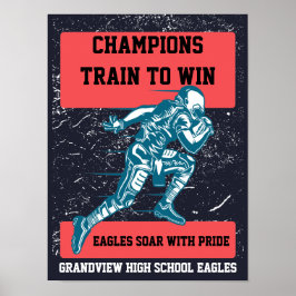 Motivierend Fußballtrainingsplakat Poster