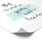 motivierend Gandhi Zitat Poster Aquarell Stil (Ecke)