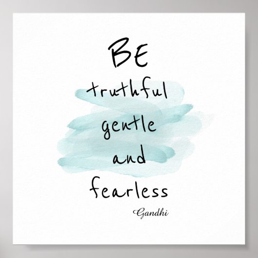 motivierend Gandhi Zitat Poster Aquarell Stil (Vorne)