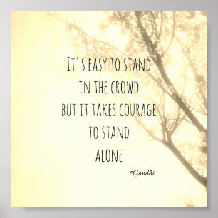 motivierend Gandhi zitiert Naturkunst als Poster