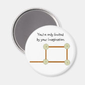 Motivierend Gebäude aus Holz Magnet (Vorderseite/Rückseite)