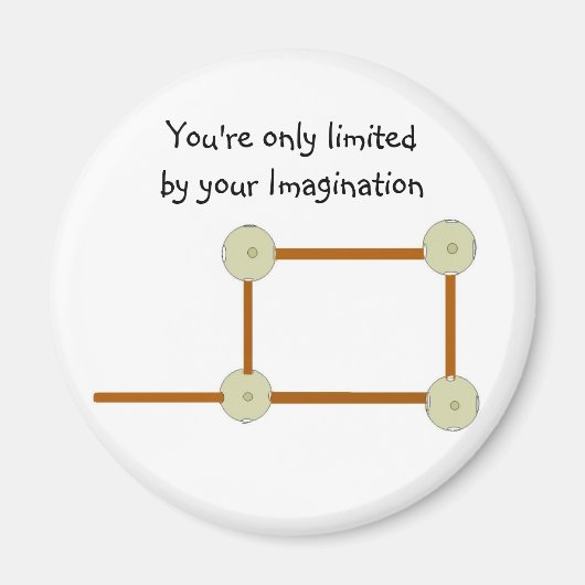 Motivierend Gebäude aus Holz Magnet (Vorne)