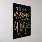Motivierend Gelassen Ihre Träume sind Ihre Flügel  Foliendrucke (Ablage )