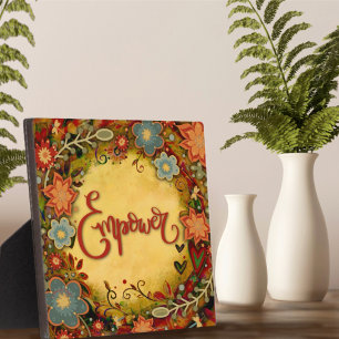 Motivierend Gelbblüte Empowerment-Inspirierbarkeit Fotoplatte