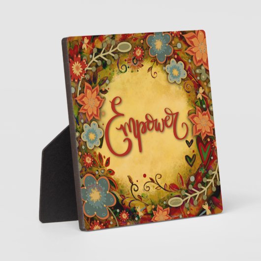 Motivierend Gelbblüte Empowerment-Inspirierbarkeit Fotoplatte (Vorderseite)