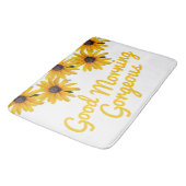 Motivierend Gelbe Blume Foto Blume Badematte (Schrägansicht)