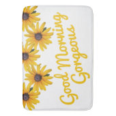Motivierend Gelbe Blume Foto Blume Badematte (Vorderseite Vertikal)