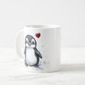 Motivierend Geschenk, Fluffy Penguin, Freundschaft Kaffeetasse (Vorderseite Links)