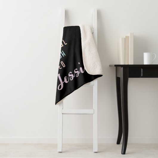 Motivierend Geschenk für Teenage Girl Black Custom Sherpadecke (Beispiel)