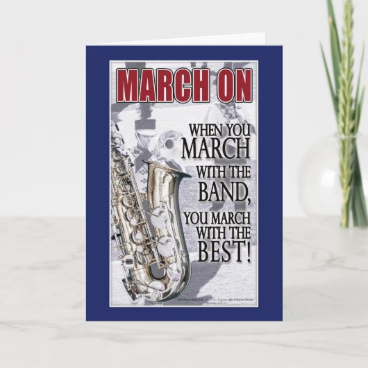 Motivierend Geschenke für Marching-Bands-Mitgliede Karte (Vorderseite)