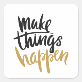 Motivierend Geschenkverpackung Weihnachtsgeschenk Quadratischer Aufkleber