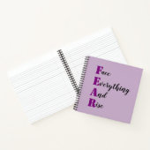 Motivierend Gesicht Alles und steigern ANGST Notizblock (Innenseite)