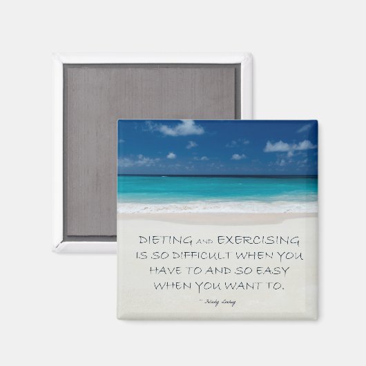 Motivierend Gewicht: Strand 04 Magnet (Vorderseite/Rückseite)