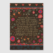 Motivierend Gewohnheiten florale Magnetkarte (Vorderseite)