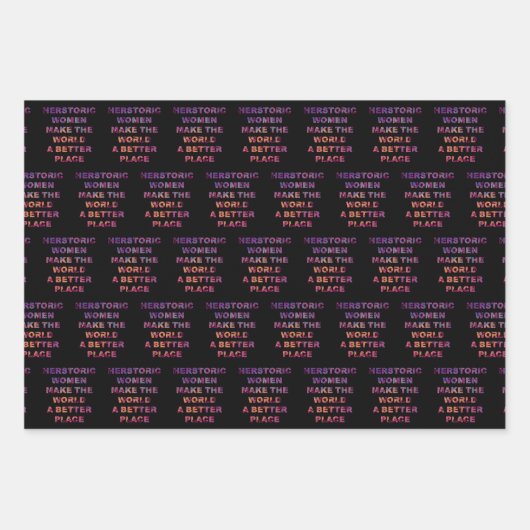 Motivierend Girls-Zitat - Ihr Bestes heute Geschenkpapier Set (Vorderseite)