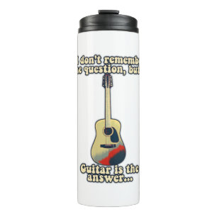 motivierend Gitarrenwörter für Gitarrenspieler Thermosbecher