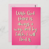 Motivierend Glaube-basierte Goodquotierung Postkarte (Vorne/Hinten)