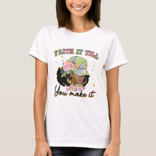 Motivierend Glaube bis du es schaffst T-Shirt