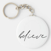 Motivierend Glaube handgeschriebenes schwarzes Skr Schlüsselanhänger (Vorne)