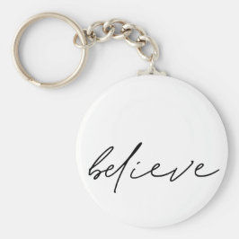 Motivierend Glaube handgeschriebenes schwarzes Skr Schlüsselanhänger