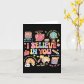 Motivierend glaube ich an dich Schüler lehren Tes Karte (Gelbe Blume)