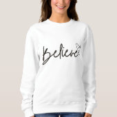 Motivierend Glaube Kalligraphie Script Minimalisti Sweatshirt (Vorderseite)