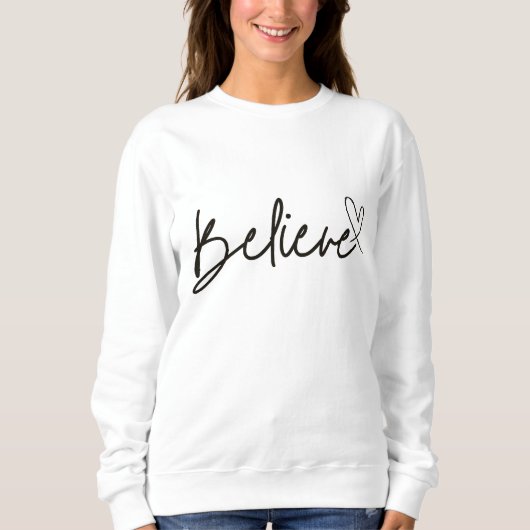 Motivierend Glaube Kalligraphie Script Minimalisti Sweatshirt (Vorderseite)